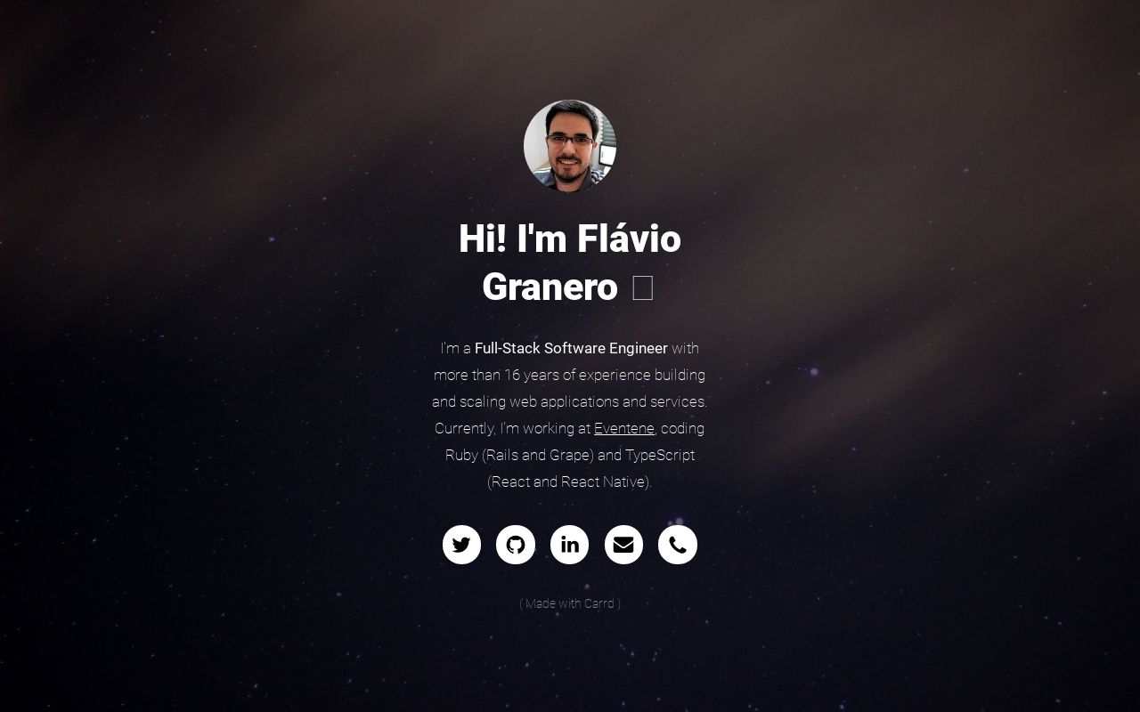 Carrd profile picture for @flavio